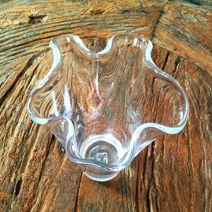 Heavy crystal vase. Solid!